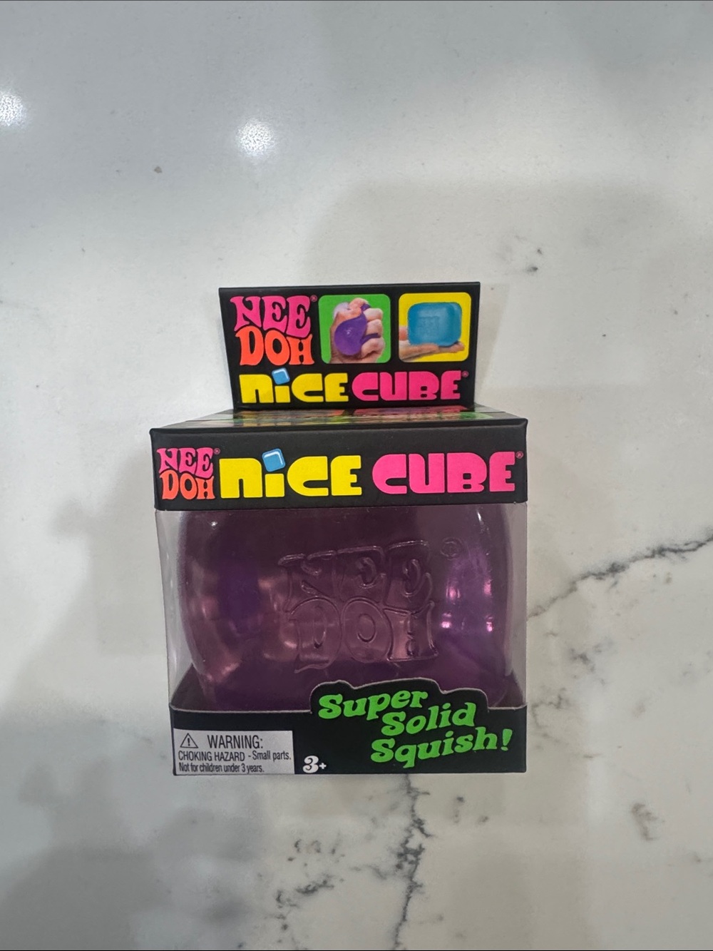 Nee Doh Nice Cube Purple Super Solid Squish